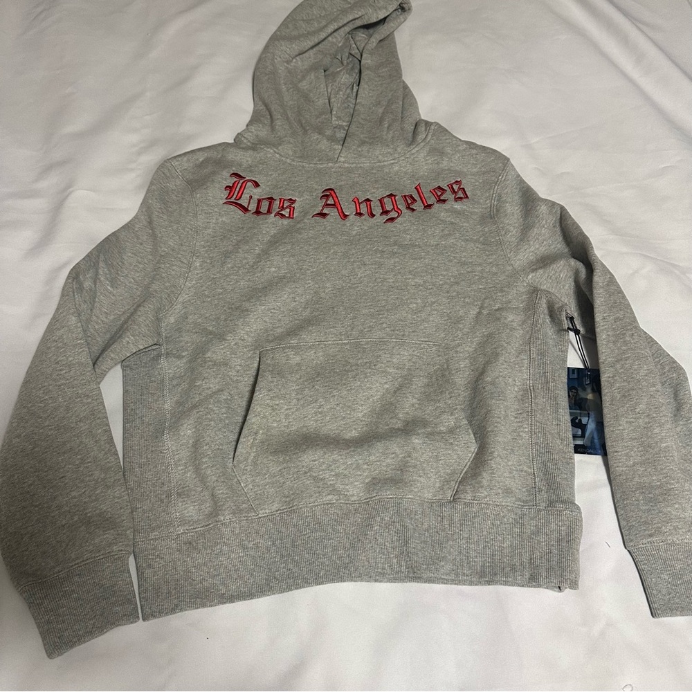 Kendall & Kylie Gray and red embroidered Hoodie Los Angeles  NWT